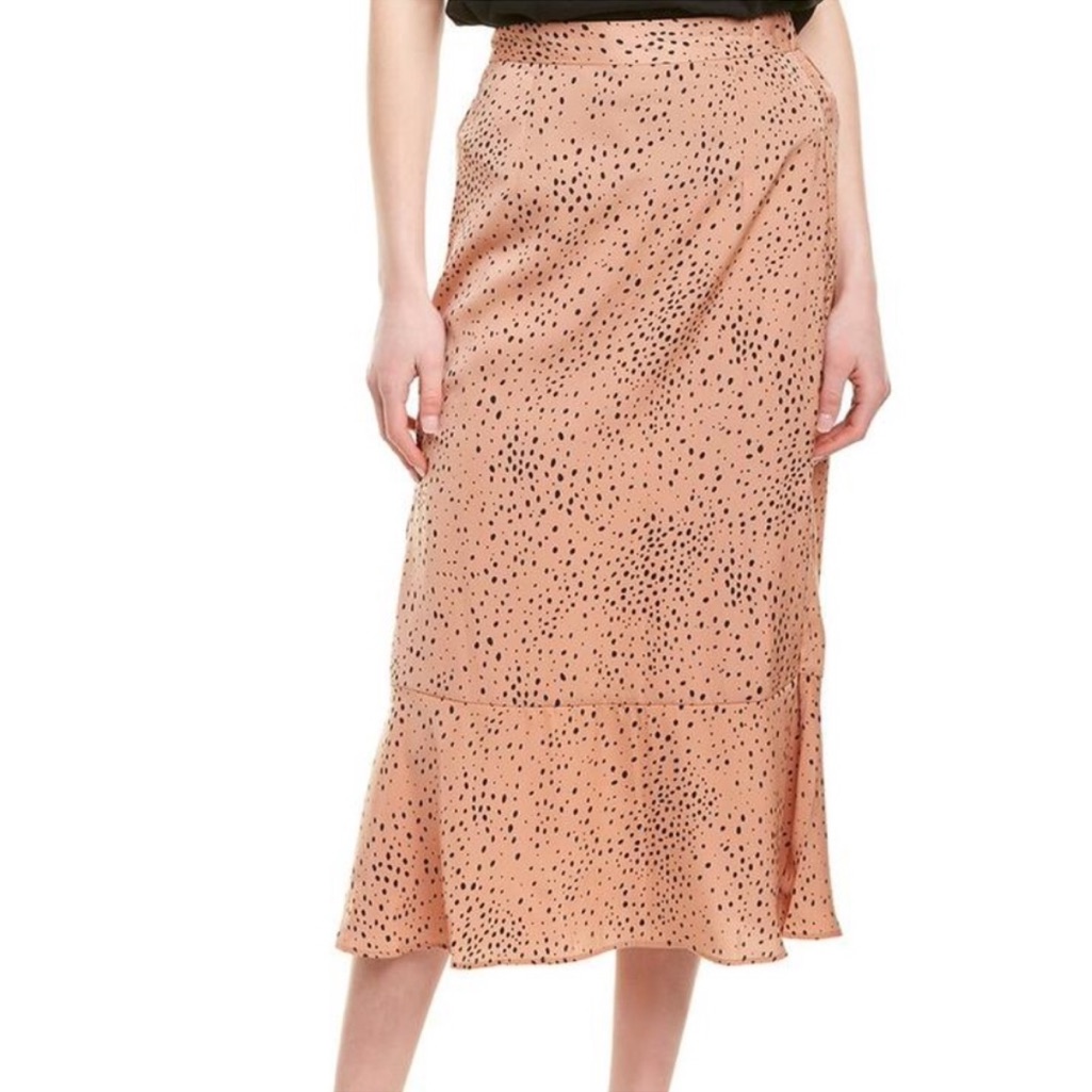 Saltwater Lux Lee Midi Skirt-Taupe Spot Size Small Nwt